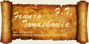 Franjo Tanasković vizit kartica
